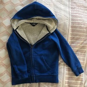 Lands End Sherpa Lined Zippered Hoodie